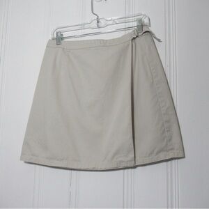 GAP Khaki Mini Wrap Skirt Size 12